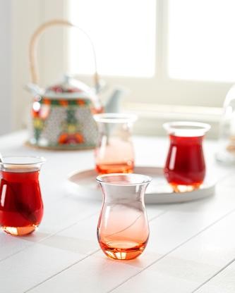 Clarette-Orange World 6-lı Çay Bardağı Seti