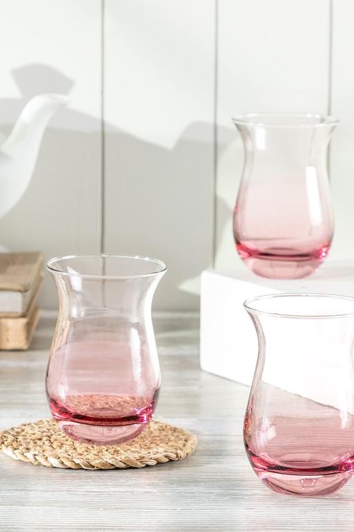  Clarette-Pink Touch 6-lı Çay Bardağı Seti