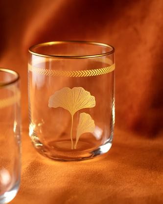 Musette - Lovely Ginkgo Leaves 4'lü Su Bardağı Seti - 270ML